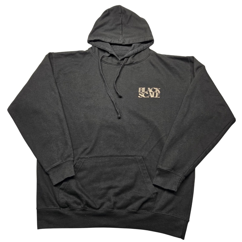 Black Scale Hoodie Mens Extra‎ Large Black Pullover Sweatshirt Streetwear Logo